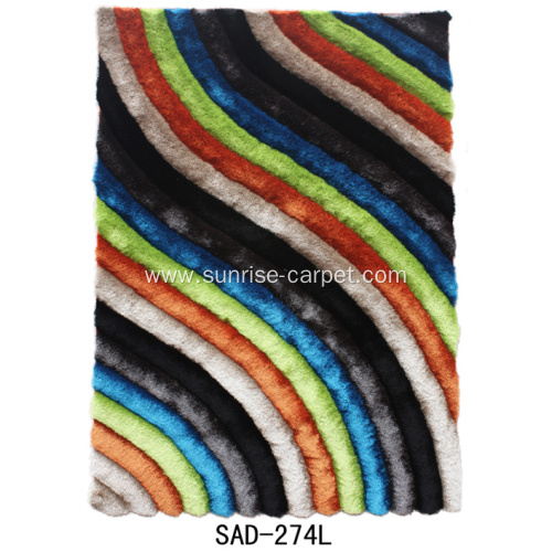 Polyester Silk Shaggy 3D with Design